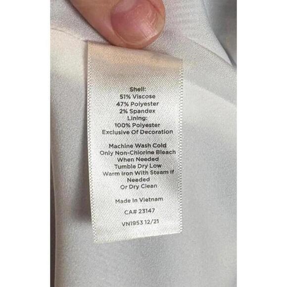 Talbots 10 Blue and White Striped Seersucker Knee Length Fit and Flare Dress - Picture 9 of 9